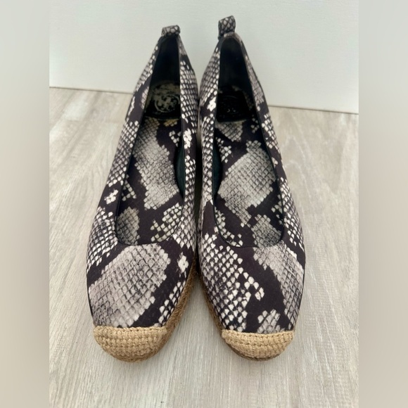 Tory Burch Satin Espadrilles Wedges Women 8.5 Heather Snake - Picture 6 of 15